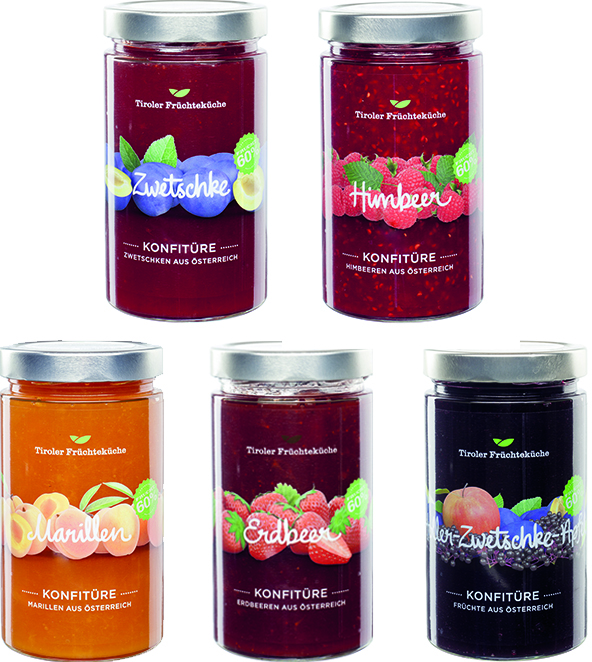 Konfitüren mit 100% Frucht aus Österreich Konfitüren mit 100% Frucht aus Österreich